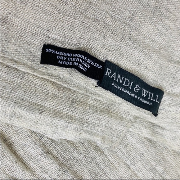 Randi & Will Silk Merino Wool Luxury Scarf Wrap - Picture 3 of 4